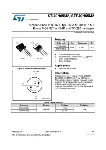  Datasheet Preview Page 1