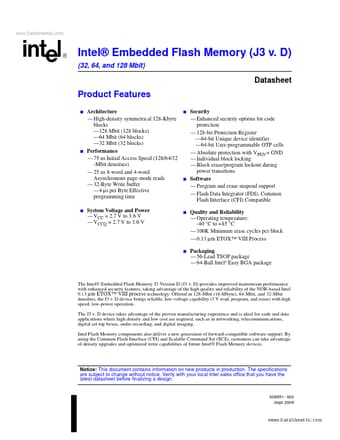  Datasheet Preview Page 1
