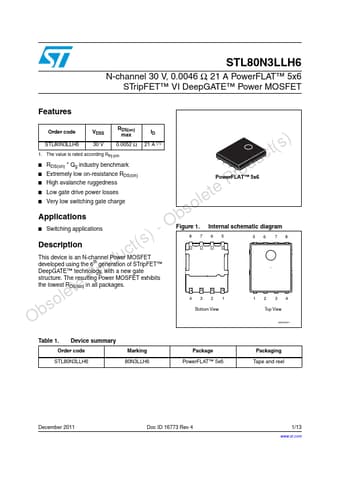  Datasheet Preview Page 1