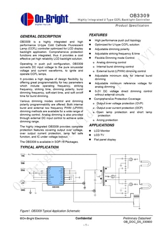  Datasheet Preview Page 1