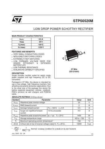  Datasheet Preview Page 1
