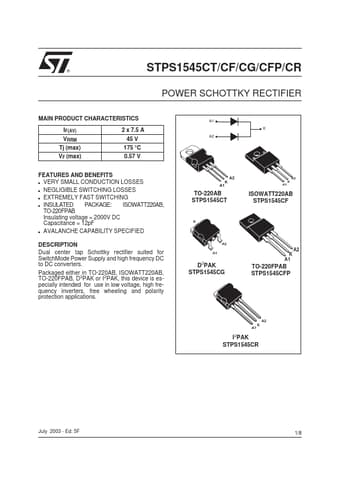  Datasheet Preview Page 1