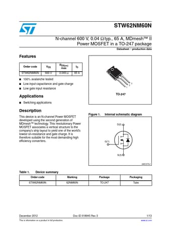  Datasheet Preview Page 1