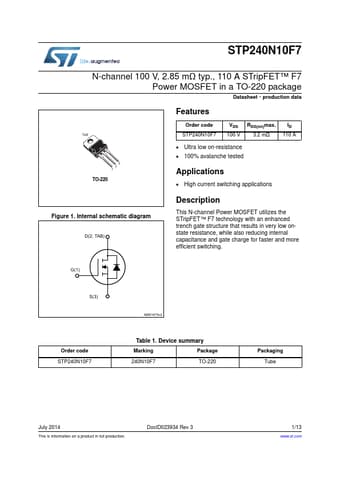 Datasheet Preview Page 1