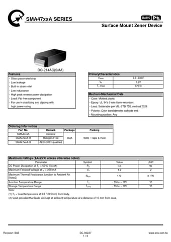  Datasheet Preview Page 1