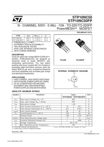  Datasheet Preview Page 1