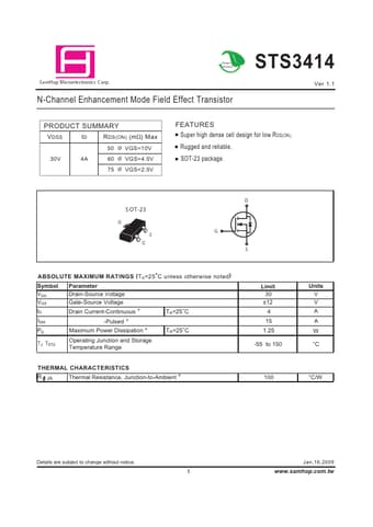  Datasheet Preview Page 1