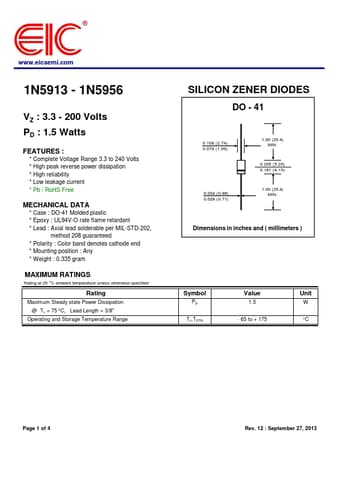  Datasheet Preview Page 1