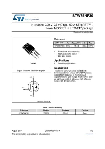  Datasheet Preview Page 1
