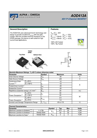  Datasheet Preview Page 1