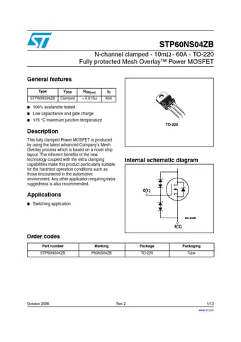  Datasheet Preview Page 1