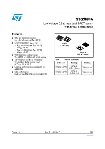  Datasheet Preview Page 1