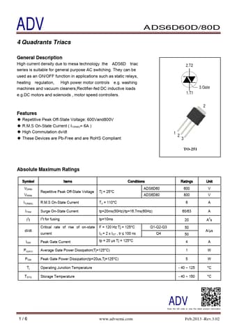  Datasheet Preview Page 1