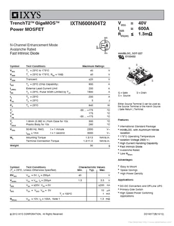  Datasheet Preview Page 1