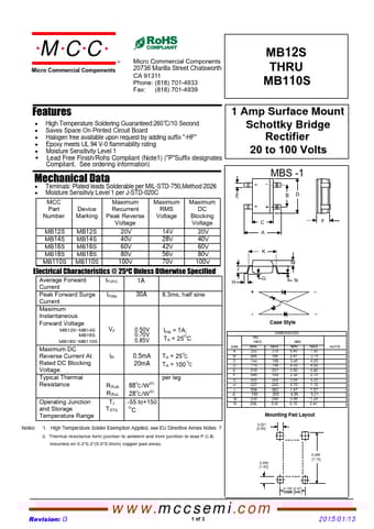  Datasheet Preview Page 1