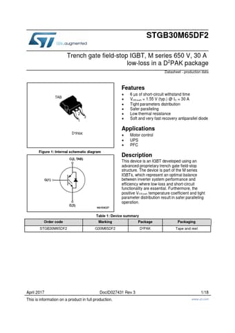  Datasheet Preview Page 1