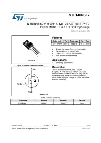  Datasheet Preview Page 1