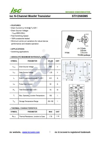  Datasheet Preview Page 1