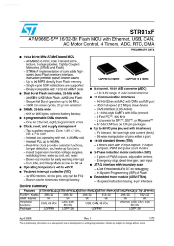  Datasheet Preview Page 1