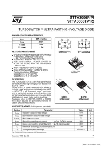  Datasheet Preview Page 1