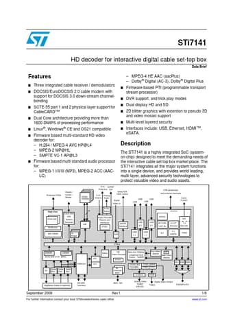  Datasheet Preview Page 1