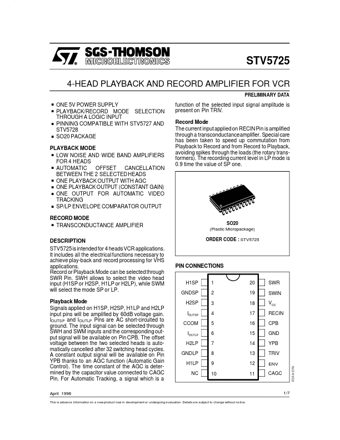  Datasheet Preview Page 1