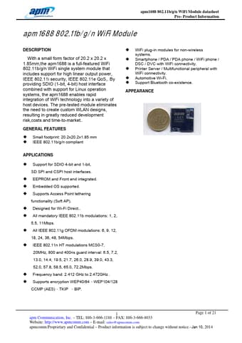  Datasheet Preview Page 1