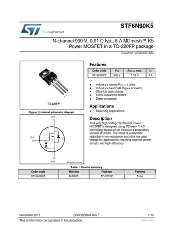  Datasheet Preview Page 1