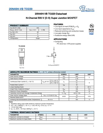 Datasheet Preview Page 1