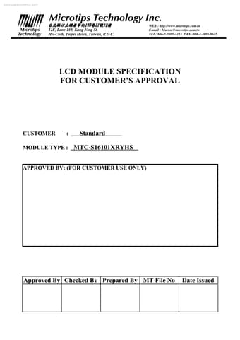  Datasheet Preview Page 1