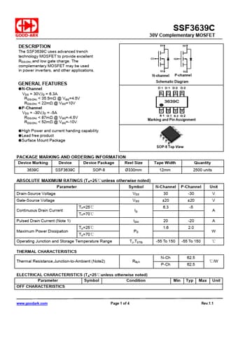  Datasheet Preview Page 1