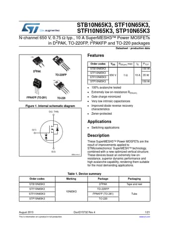  Datasheet Preview Page 1