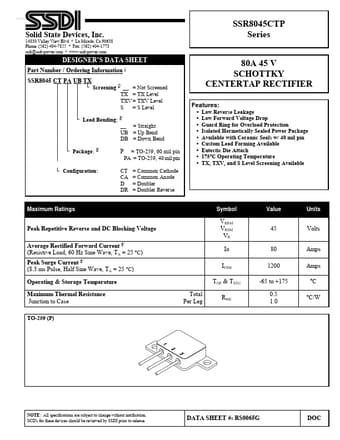  Datasheet Preview Page 1