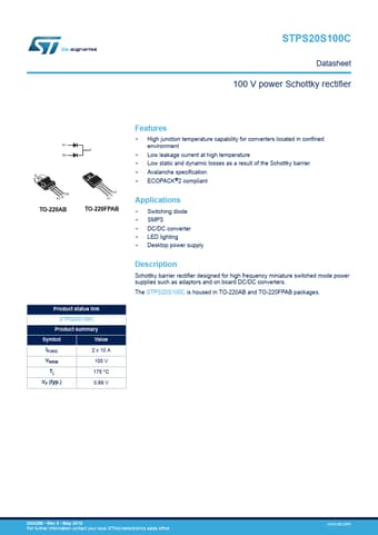  Datasheet Preview Page 1