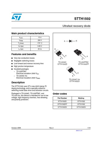  Datasheet Preview Page 1