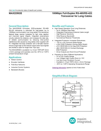  Datasheet Preview Page 1