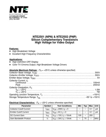  Datasheet Preview Page 1