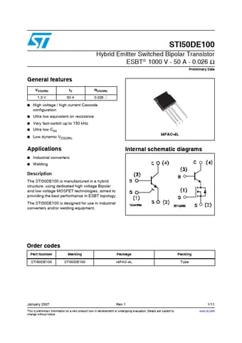 Datasheet Preview Page 1