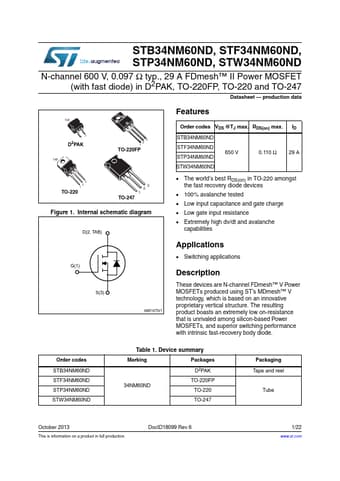  Datasheet Preview Page 1