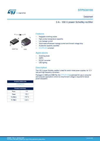  Datasheet Preview Page 1