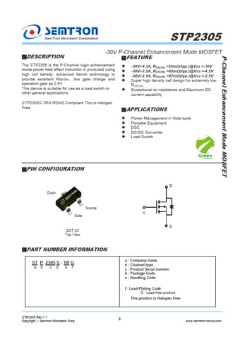  Datasheet Preview Page 1
