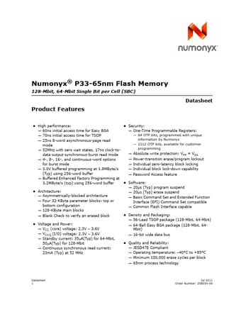  Datasheet Preview Page 1