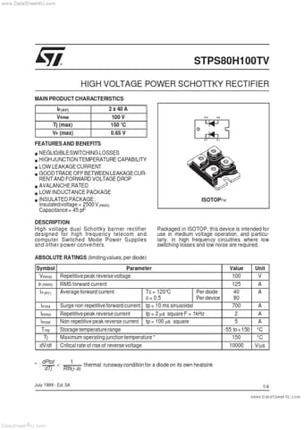  Datasheet Preview Page 1