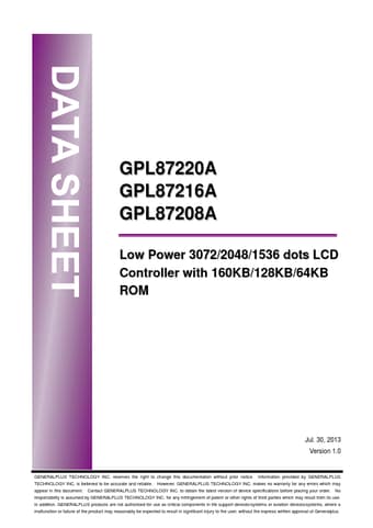 Datasheet Preview Page 1