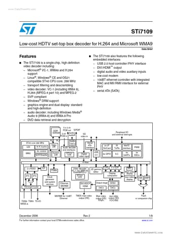  Datasheet Preview Page 1