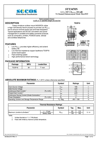  Datasheet Preview Page 1