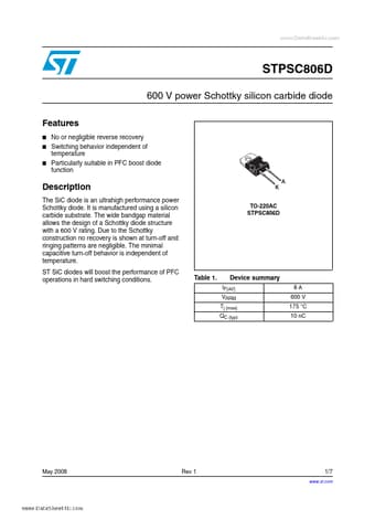  Datasheet Preview Page 1