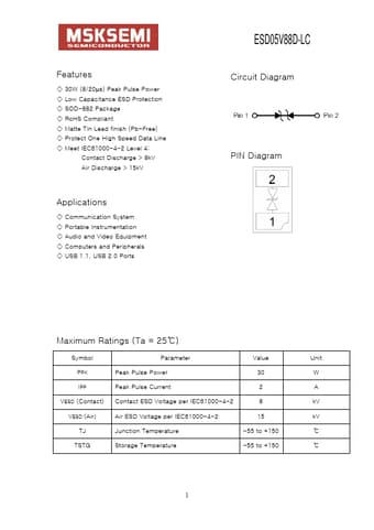  Datasheet Preview Page 1