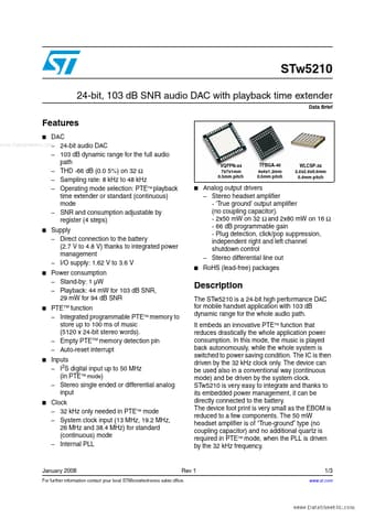  Datasheet Preview Page 1