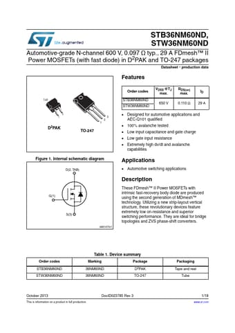  Datasheet Preview Page 1